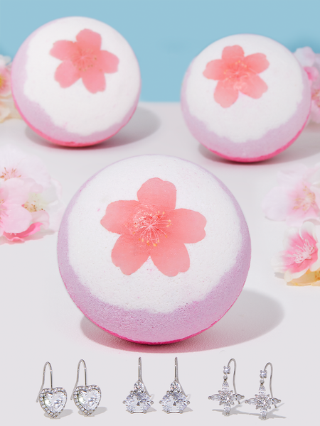 Cherry Blossom Bath Bomb - Earring Collection