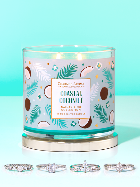 Coastal Coconut Candle - Dainty Ring Collection