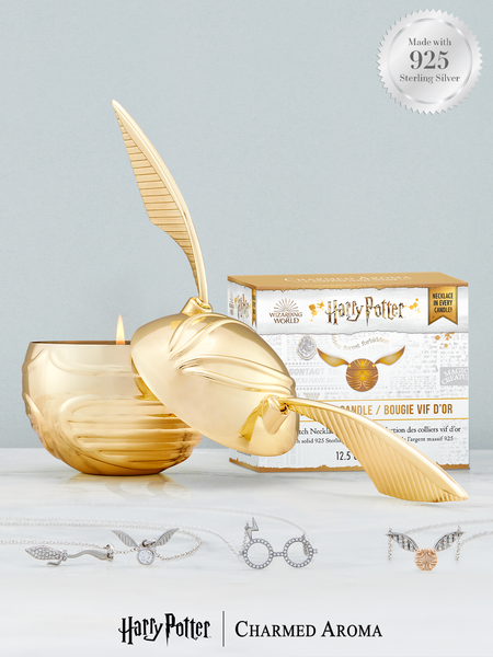 Harry Potter Golden Snitch Candle - 925 Sterling Silver Golden Snitch Necklace Collection