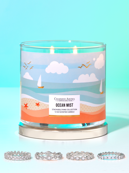 Ocean Mist Candle - Stackable Ring Collection