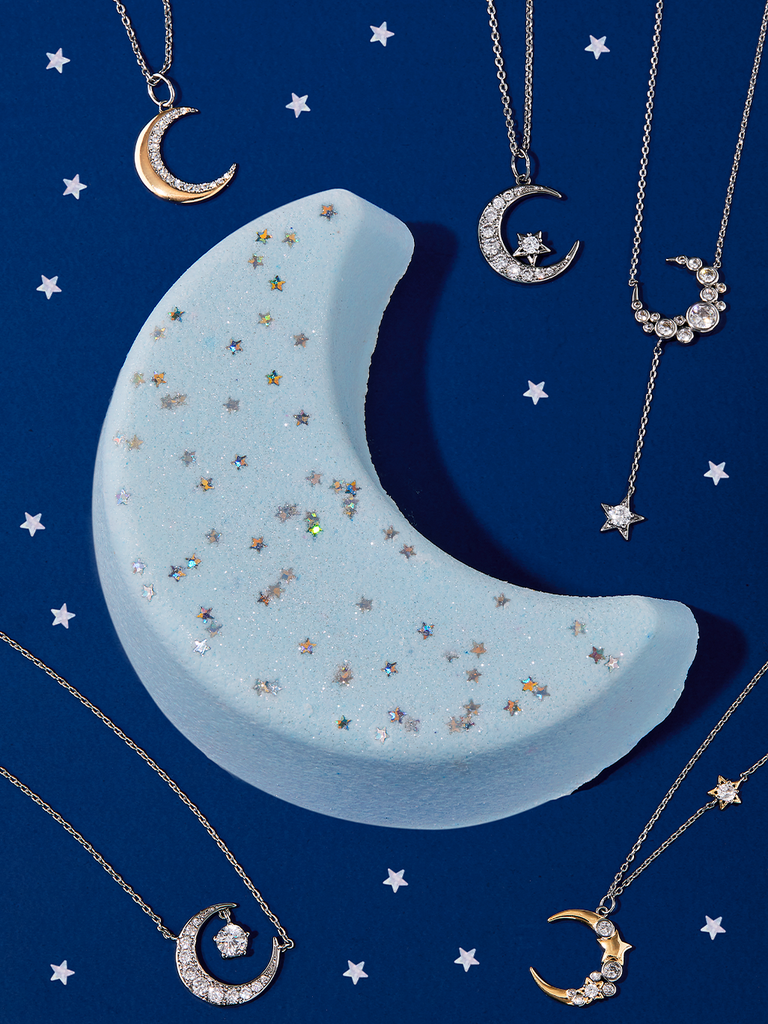 Sweet Dreams Moon Bath Bomb - Moon Necklace Collection