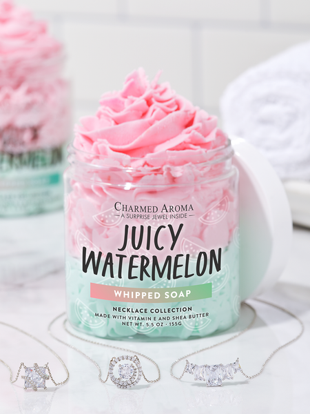 Juicy Watermelon Whipped Soap - Necklace Collection