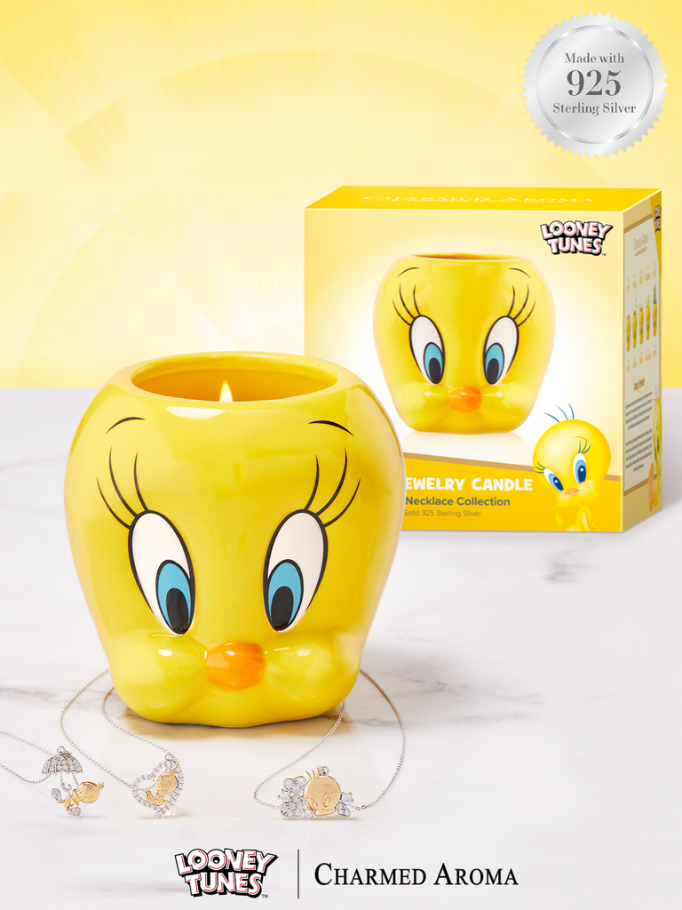 Looney Tunes Tweety Bird Candle - 925 Sterling Silver Tweety Bird Necklace Collection