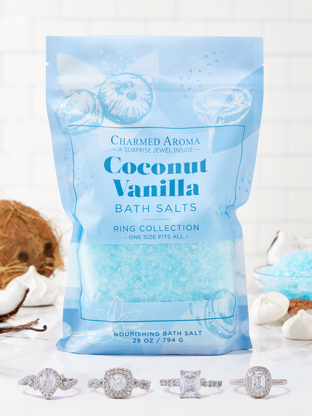 Coconut Vanilla Bath Salts - Adjustable Ring Collection